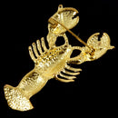 Cute Red Crystal Women Brooches Rhinestone Lobster Brooch Pin (Color: Red)
