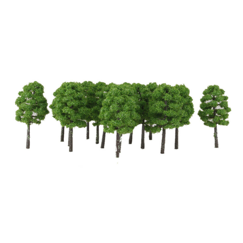 100Pcs Plastic Green Mini Trees Railways Park Street Scenery 1/50 O Gauge