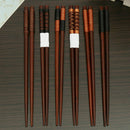 6 pair handmade Japanese natural chestnut wood chopsticks value set P1N7