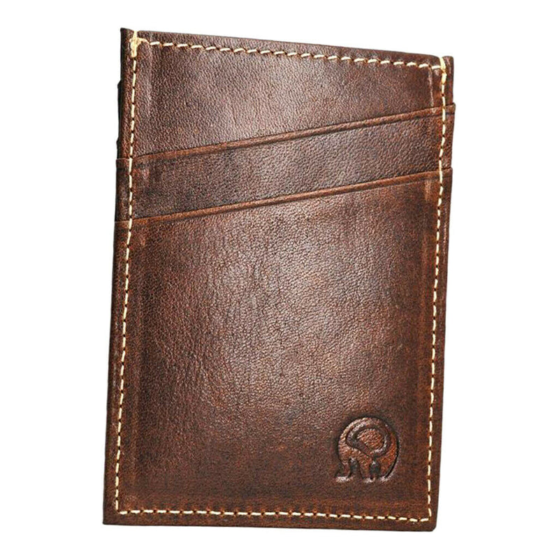 2-Sided Vertical Credit Card Holder, Leather Minimalist Wallet 5 Slots, Thin