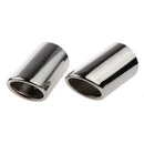 White Car Slip-On Steel Muffler Exhaust Tips For Audi A4 Q5 Q3 A3 2009- 2015
