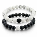 Couples His&Hers Distance Bracelet Agate Bead Matching YinYang Anniversary Gift
