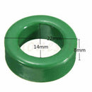 Hot 5 Pcs 22mm x 14mm x 8mm Round Green Transformers Toroid Ferrite Ring Cores