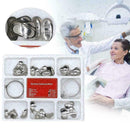 100pcs/Pack Dental Sectional Contoured Metal Matrices 2pcs + Ring m Kit 35 U5J3