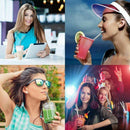 Stainless Steel Straw, Multicolor Reusable Metal Drinking Straws 8.5 inch w