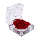 Acrylic Jewelry Box Ring Box with Red Rose for Wedding Birthday