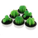 6Pcs Cactus Candle Tea Light Paraffin Home Decor Party Favor Plants Candle