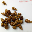 25x Natural Stripe Gourd Wooden Spacer Beads Jewelry Making DIY Craft 27mm