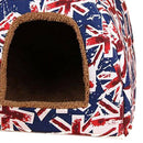Niche house warm beds for pet puppy cat winter-Union Jack