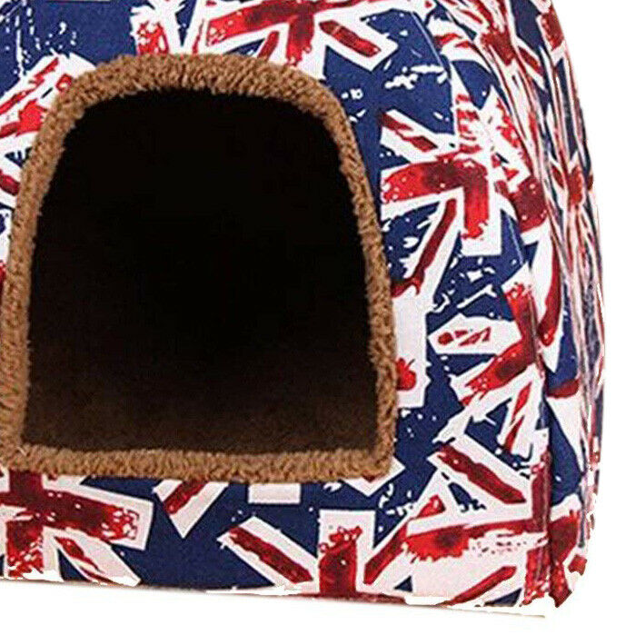 Niche house warm beds for pet puppy cat winter-Union Jack