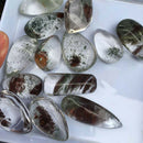 Natural Stone Ghost Phantom Quartz Crystal Gem Specimen Healing Stone Pendant ME