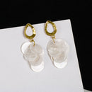 Beauty Women Tassel Round Shell Long Dangle Stud Earrings Party Jewelry Fashion