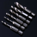 6Pcs/set M3-M10 Screw Tap Drill Bit HSS Countersink Metric Bit Hex Newest Useful