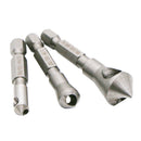 3Pcs 90 Degree Hex Countersink Drill Bit Wood Chamfering End Mill Cutter