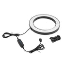 8 Inch Ring Light, USB Plug 80 Bulbs LED Dimmable Rounded Lighting Kit With