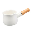 Enamel Sauce Soup Pan Saucepan Non Stick Chocolate Melting Pot Kitchen White