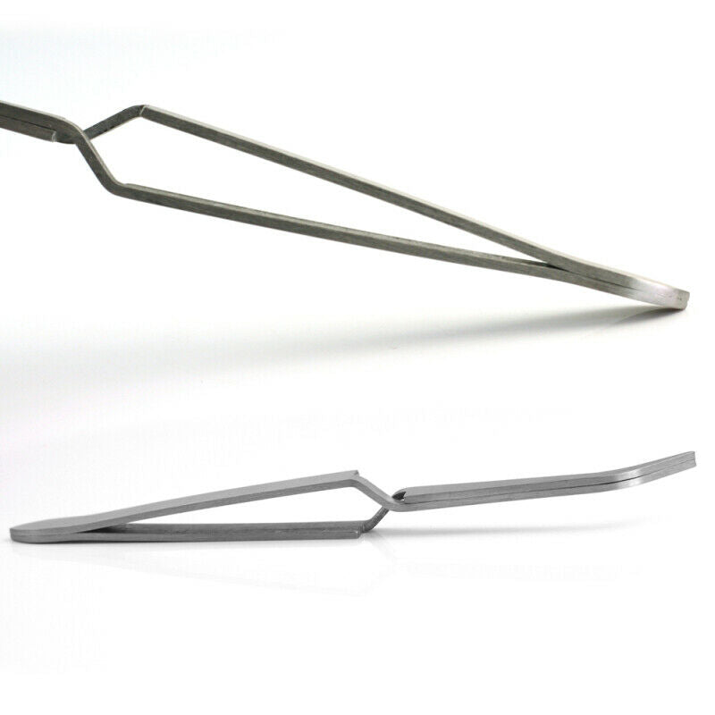 1pc Nail Art Angle Curved Tweezer Rhinestones Picking Tool Makeup Nipper C BCX