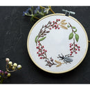 Floral Insect Embroidery Starter Kit Pre-printed Complete Cross Stitch Beginners