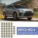 50pcs U Type Nuts Car Interior Door Trim Panel Fastener Clip U Nuts (No.6) A