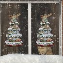 Christmas Tree Glass Showcase Waterproof Wall Crystal Window Stickers (B)