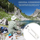 6 in 1 EDC Pocket Survival Tool Camping Screwdriver Bottle Opener Ruler A