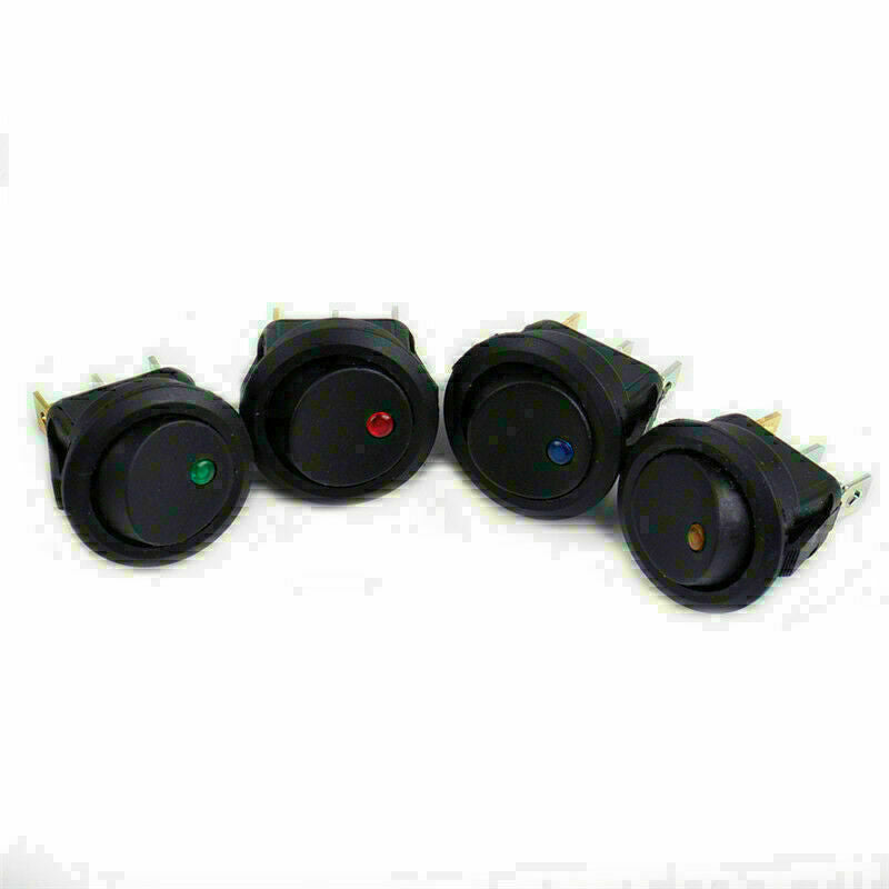 4 x SmartSwitch 12V Round Rocker ON/OFF Car/Van/Dash/Boat HOT Black Q2L5 H1 A9W8