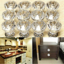 12x Acrylic Crystal Door Knobs Drawer Cabinet Furniture Kitchen Handle New