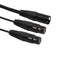 2Pack XLR 3Pin Male to Dual XLR Female Splitter Cable Adapter Converter 1ft