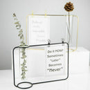Suspension Test Tube Transparent Glass Vase Metal Flower Stand Home Decorat Z2L4