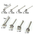 14X/Set Stainless Steel Crystal Nose Hoop Septum Ring Bone Studs Body-Piercin FT