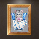 DIY 5D Diamond Embroidery Cup Cat Painting Cross Stitch Craft Home Decor 30x40cm