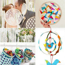 6 Pcs In Set Round Natural Bamboo Wooden Sewing Embroidery Cross Stitch Rin
