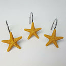 Starfish Shower Hooks Rust Proof Shower Curtain Rings for Bathroom Decorati