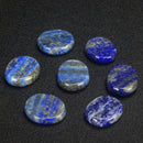 5PCS Natural Lapis Lazuli Gem Oval Stone Set Worry Palm Stone Thumb Stones
