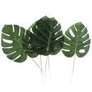 5x Artificial Leaf Faux Monstera Leaf Foliage Palm Leaves Home Decor_Size M