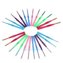 12pcs Multi Colour Aluminum Crochet Hooks Yarn Knitting Needles Set Kit Craft