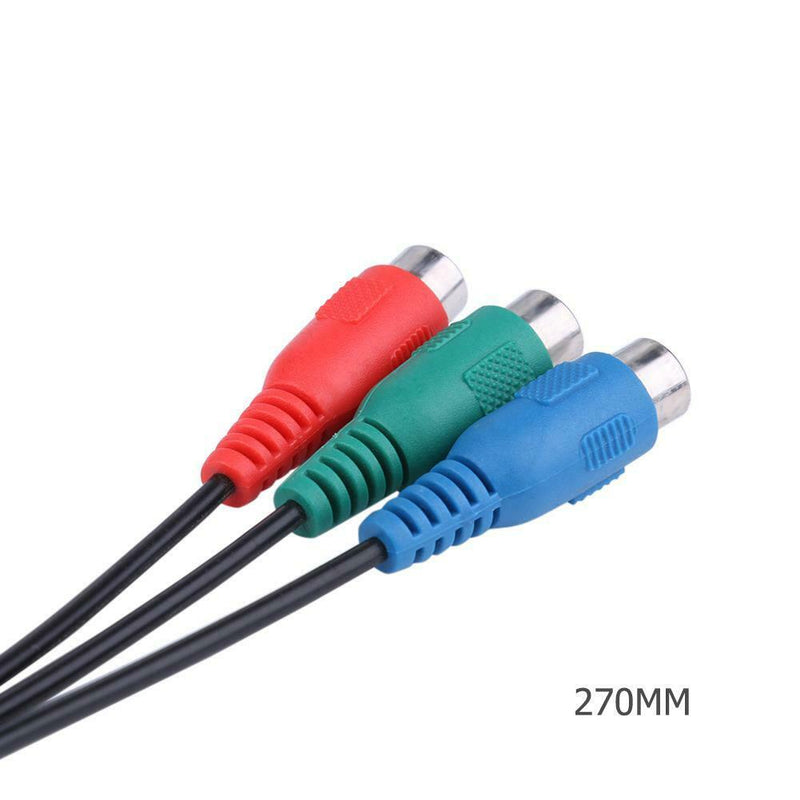 7 Pin S-Video Male to 3 RCA Female Video AV Adapter Cable for PC TV Laptop
