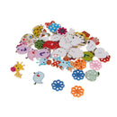Pack of 50pcs Cartoon Wooden Buttons Sewing Embellishments Scrapbooking DIY