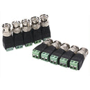 10 Male Coax CAT5 To Coaxial BNC Cable Connector adapter Camera CCTV Video Ba Gw