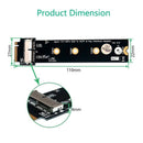 PCIe SSD To M.2 Key M Adapter Card for 2013/14/15/16/17 MacBook Air Pro Ret U8X1