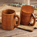 1Pcs Wooden Coffee Beer Mug Wood Cup Handmade Tea Cup with Handle Newest Useful