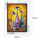 5D DIY Full Drill Diamond Painting Three Cats Cross Stitch Mosaic Kit Decor