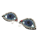 2Pcs Rhinestone Eye Applique Patch For Costume Bags Hats Decor DIY Craft