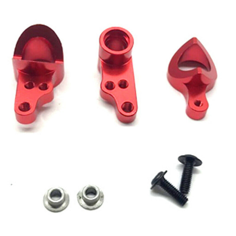 6 Pieces 1:14 RC Car Truck Parts Steering Hub Kit Fits WLtoys 144001 Car Red