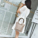 Summer Small Handbag Transparent Women Hand Bags Chain Straw Bag Lady Trave I1I6