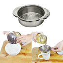 Stainless Steel Food Can Strainer Sieve Tuna Press Lid New C0U9 Oil S8T2 Dr A7D6