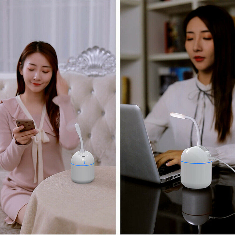 2 Modes Mist Spraying Air Humidifier Aroma Essential Oil Diffuser (White)