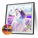5D Special Shaped Diamond Painting Lavender Girl DIY Rhinestone Wall Art