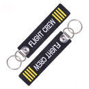 Flight Crew Keychain Keyring Embroidery Luggage Tag Chain Motorcycle Key Ri R0Y3