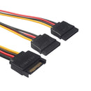 15-Pin SATA Y Splitter Power Cable Male to Female Cable for HDD Hard Drive